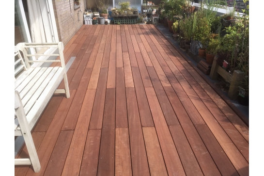 Terrasse Cumaru Rouge / Rose 21x145 en longueurs 1.80m à 6m