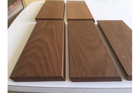 Bardage Frêne thermo-traité claire voie 21x68